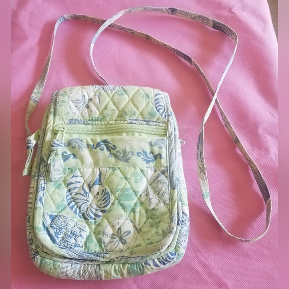 EUC Seashell Blue & Green Crossbody Bag - Picture 3 of 14